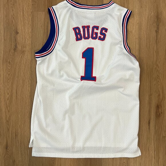 Space Jam White Jersey Bugs Bunny Size Medium - Picture 4 of 5